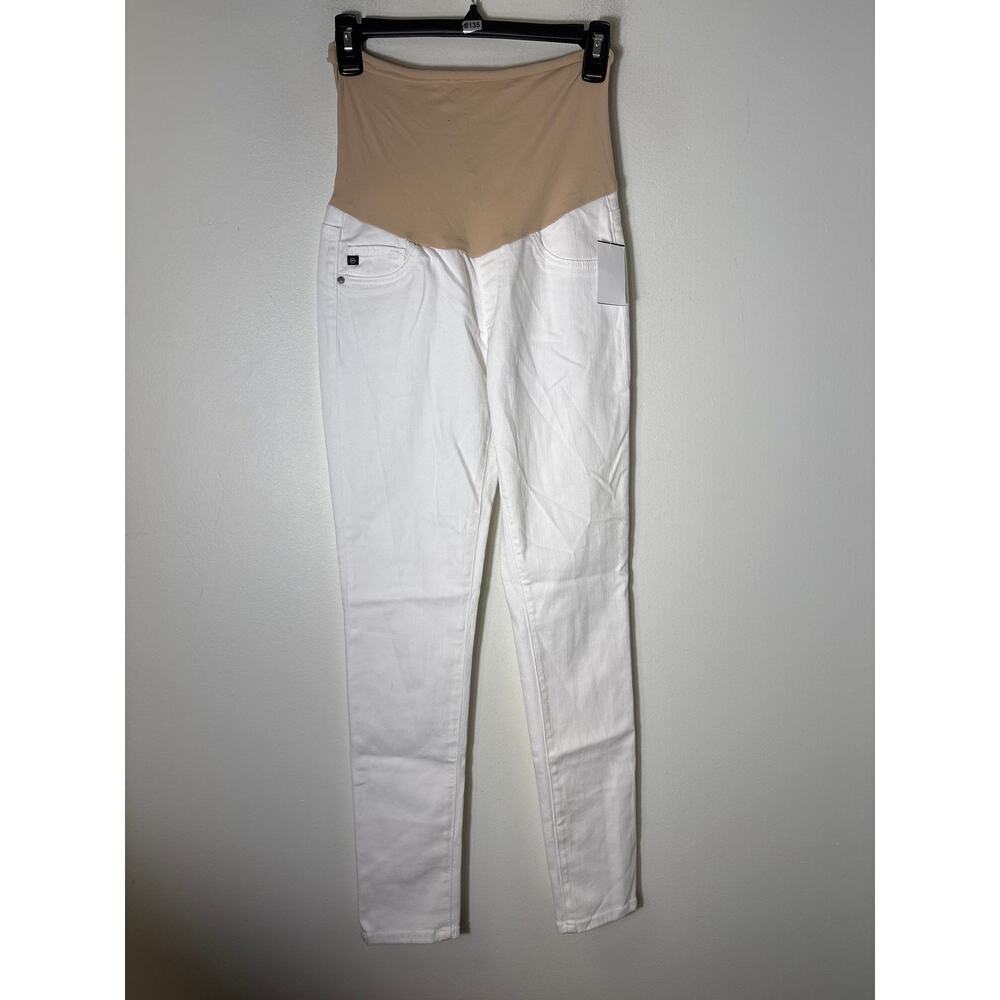 NWT AG White "The Legging Ankle" Denim Maternity Jean Sz 26